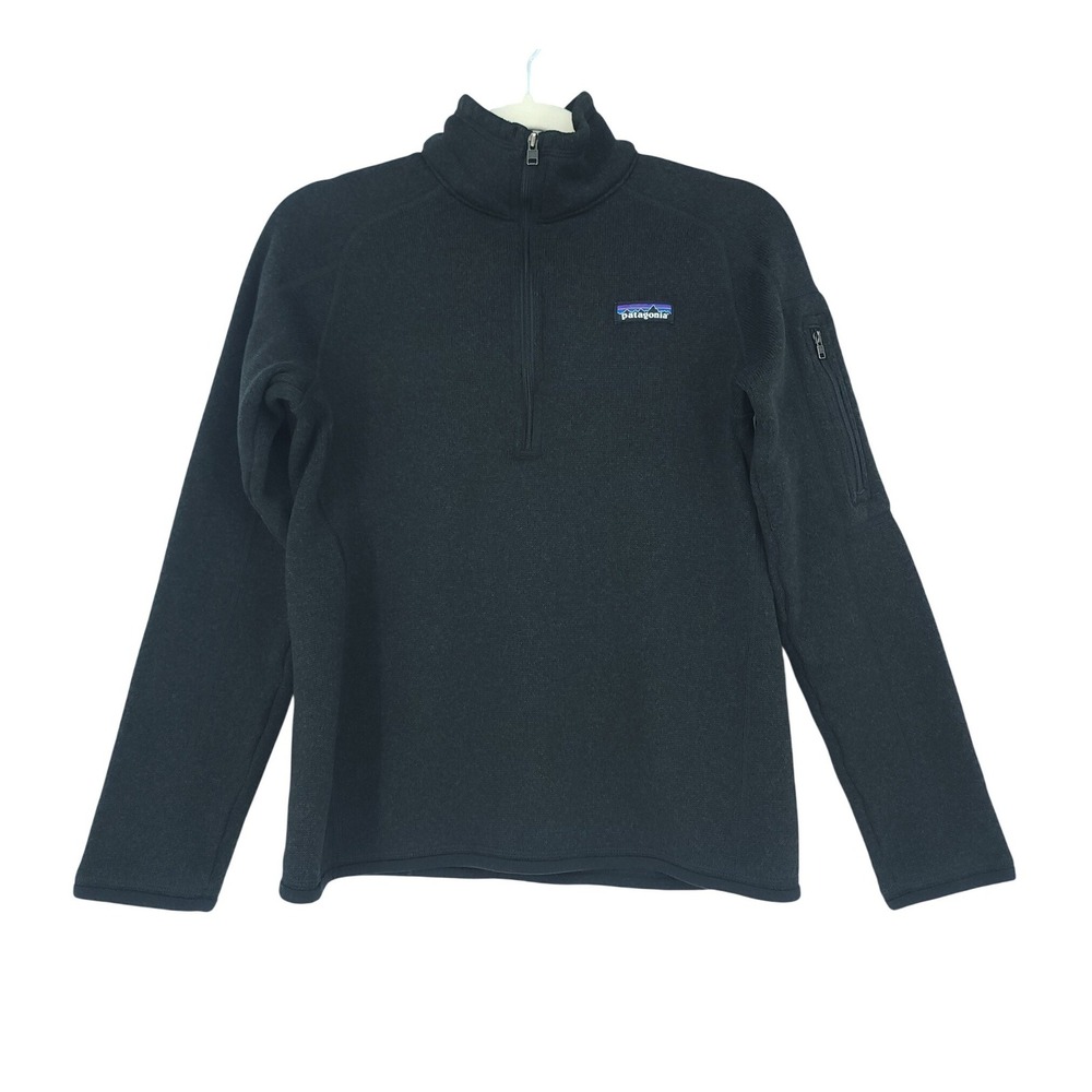 Patagonia Better Sweater Pullover Men S Black 1/4 Zip Activ Outdoor Jacket 25617
